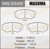 MASUMA MS-3349 Колодки  дисковые Masuma  MS-3349 / AN-427k на 2 колеса