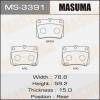 MASUMA MS3391 Колодки тормозные дисковые