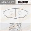 MASUMA MS-3417 Колодки  дисковые Masuma  MS-3417 / AN-486k
