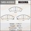 MASUMA MS-4289 Колодки  дисковые Masuma  MS-4289 / AN-361