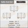 MASUMA MS-5232 Колодки  дисковые Masuma  MS-5232 / AN-298