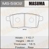 MASUMA MS-5902 Колодки  дисковые Masuma  MS-5902 / AN-CX7/ ER3P  06-  rear