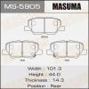 MASUMA MS-5905 Колодки  дисковые Masuma  MS-5905 /  AN-    MAZDA6, OUTLANDER 2012-  rear