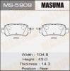 MASUMA MS-5909 Колодки  дисковые Masuma  MS-5909 / AN-CX-5 2011-  rear