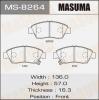 MASUMA MS-8264 Колодки  дисковые Masuma  MS-8264 / AN-376wk