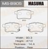 MASUMA MS8905 Колодки тормозные HONDA ACCORD IX 09- МКПП (GDB3482)