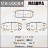 MASUMA MS-U0024 Колодки  дисковые Masuma  MS-U0024  CAPTIVA, DAEW00 rear