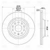TRIALLI DF180128 Диск торм. для а/м Audi A3 (03-)/VW Golf V (03-)/Golf VI (08-) зад. d=310 (DF 180128)