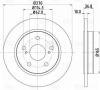 TRIALLI DF190108 DF 190108_диск тормозной задний!\ Toyota Auris/Corolla 1.4-1.8/VVTi/1.4D-4D/2.0D-4D/2.2D 07&gt;