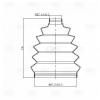 TRIALLI FG1601 Пыльник ШРУСа для а/м Fiat Ducato III (06-) (наруж.компл: хомуты/смазка) (TPEE) (FG 1601)