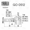 TRIALLI GO0512 GO 0512_ШРУС наруж. к-кт!\ Chevrolet Aveo T300 1.6i AT 11&gt;