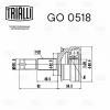 TRIALLI GO0518 GO 0518_ШРУС наружный к-кт! MT \ Chevrolet Aveo T300 1.6i 11&gt;
