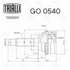 TRIALLI GO0540 ШРУС для а/м Daewoo Matiz (98-) ABS (наруж.) (GO 0540) ECO