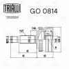 TRIALLI GO0814 GO 0814_ШРУС наруж. к-кт! с ABS\ Hyundai Tucson 04&gt;, KIA Sportage 2.0i/2.7i 04&gt;