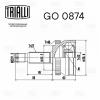 TRIALLI GO0874 GO 0874_ШРУС наружный передний к-кт! AT, 23шлц \ Hyundai Tucson 2.0i 04&gt;/ix35 2.0i 10&gt;