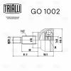 TRIALLI GO100-2 Зонт-трость черный TRIALLI/GO 100-2/TRIALLI