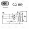 TRIALLI GO1119 ШРУС для а/м Mitsubishi Pajero Sport (98-) 2.5d/3.0i/3.5i (наруж.) (GO 1119)