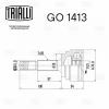TRIALLI GO1413 ШРУС Nissan Almera (N16) 00- 1.5i  наружный 21 шлц. (без ABS) Trialli