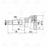 TRIALLI GO2407 ШРУС для а/м Suzuki SX4 (06-) 1.6 4WD (наруж. зад.) (GO 2407)