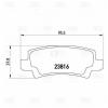 TRIALLI PF4108 PF 4108_колодки дисковые задние!\ Toyota Corolla 1.4i/1.6/2.0D 01&gt;диск15'/Verso 1.8WTi/2.0D 02&gt;
