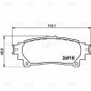 TRIALLI PF4113 PF 4113_колодки дисковые задние! 115x46x15\ Lexus IS II 2.5/2.2D 05&gt;, Toyota Prius III 1.8 08&gt;