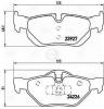 TRIALLI PF4142 PF 4142_колодки дисковые задние!\ BMW E87/E82/E88/X1 2.0i/3.0i/2.0D 04&gt;