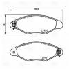 TRIALLI PF4159 PF 4159_колодки дисковые передние! \ Citroen Xsara 1.4i 98-05,Peugeot 306 1.1-1.4i 94-01