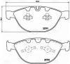 TRIALLI PF4225 Колодки тормозные BMW M5 (E60) (03-)/M6 (E63) (03-) диск. перед. (в компл. с датчиком) (PF 4225)