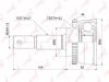 LYNX CO-5764A Шарнирный комплект, приводной вал