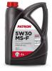 PATRON 5W30 MS-F 5L ORIGINAL Масло моторное 5W30 синтетическое 5L -для легковых автомобилей ACEA A1/B1 ACEA A5/B5 API SL/CF FO
