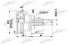 PATRON PCV1212 ШРУС наружн к-кт ALFA ROMEO: 145/146 1.6/1.7/1.9JTD/2.0 96-01, FIAT: COUPE 1.8 16v, 2.0 20v 03/96-03/98, 2.0 20v 04/98-, MAREA 1.8 16v (115 hp), 1.9TD