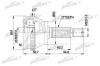 PATRON PCV1617AR ШРУС наружн лев к-кт [A:27 B:23 D:60 ABS:47] HYUNDAI: SONATA III, IV 06.98-11.05  ЛЕВЫЙ
