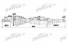 PATRON PDS0091 Полуось правая 21x886x48 PEUGEOT: 206 ХЕЧБЭК 98-