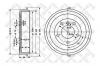 STELLOX 6025-1505-SX барабан торм./ BMW E36 1.6/1.8/1.8TDs M40/M41/M43 90