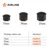 AIRLINE AWBN12 Колпачки на колесные болты и гайки 19 мм 20 шт +съёмник черные матовые пластик Airline