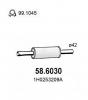 ASSO 58.6030 Средний глушитель выхлопных газов