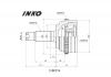 INKO 310055A ШРУС внешний 26/22 ABS 50 | перед |