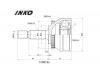 INKO 330010A ШРУС внешний 22/25 ABS 44 | перед |