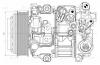 LUZAR LCAC1935 Компрессор кондиц. для а/м Lexus RX (08-)/Toyota Highlander (08-) 3.5i [2GRFE] (LCAC 1935)