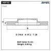 ADVICS A6F132B Диск тормозной пер. ADVICS