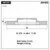 ADVICS A6F235B Диск тормозной пер. ADVICS