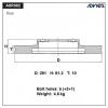 ADVICS A6R082B Диск тормозной зад. ADVICS