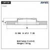 ADVICS C6F129B Диск тормозной пер. ADVICS