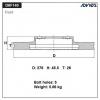ADVICS D6F140B Диск тормозной пер. ADVICS
