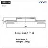 ADVICS D6F523B Диск тормозной пер. ADVICS