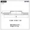 ADVICS F6F170B Диск тормозной пер. ADVICS