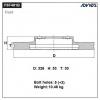 ADVICS F6F491B Диск тормозной пер. ADVICS