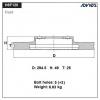 ADVICS H6F120B Диск тормозной пер. ADVICS