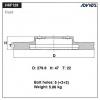 ADVICS H6F128B Диск тормозной пер. ADVICS