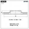 ADVICS H6F139B Диск тормозной пер. ADVICS